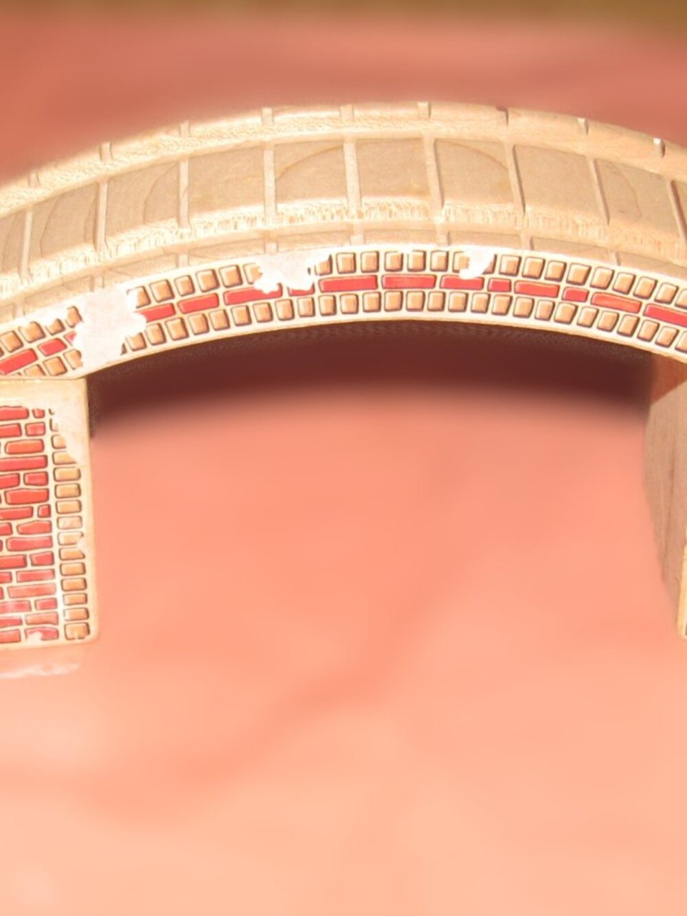 Thomas Wooden Railway Train Engine Track Arched Bridge Tunnel Red Brick